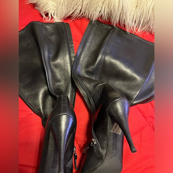 EUC PRADA Nappa Soft Leather Stretch Boots 10.5/40 1/2 - Picture 5 of 16